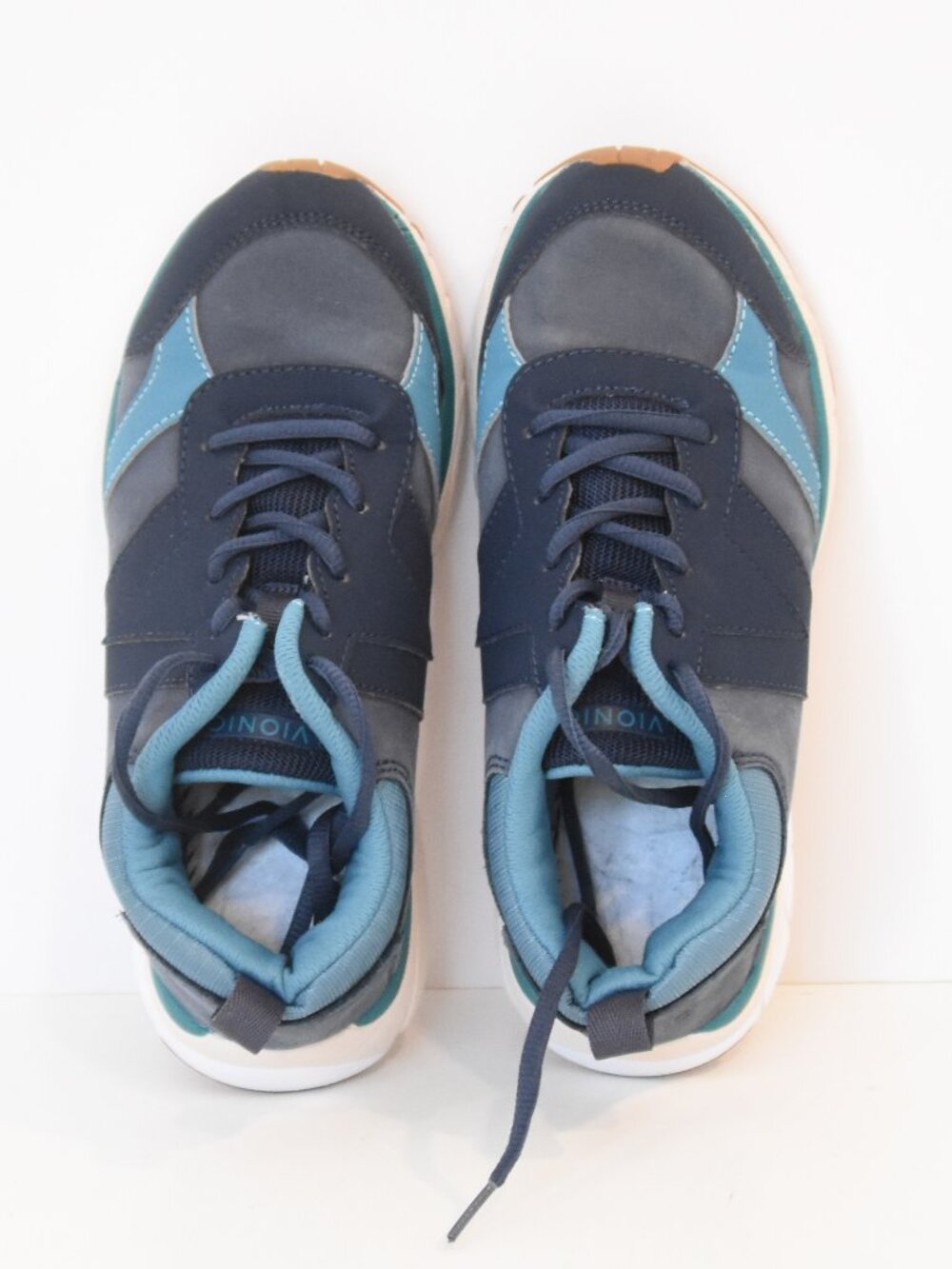 Vionic Zanny Women's 7 Waterproof Walking Sneakers Navy Blue Orthotic No Insoles